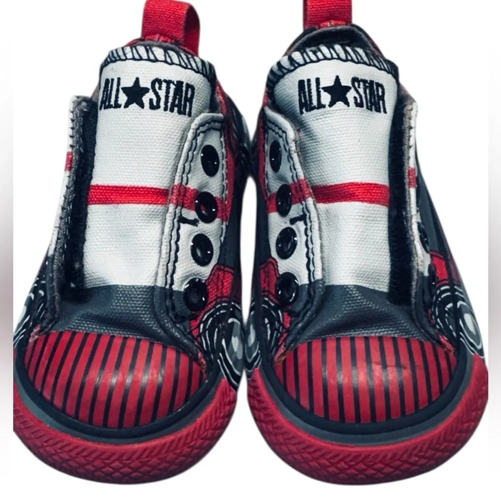 Converse Chuck Taylor All Star Toddler Slip-On Sneakers – Red/Black (Size 4 )